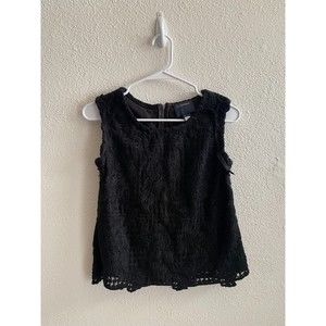 Roberto Cavalli black lace bohemian embroidery blouse US size 4